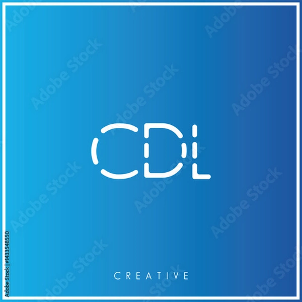 Fototapeta CDL Creative Minimal monogram and logo. Elegant leaves. Modern design. Premium Vector latter logo design. Creative Logo. Vector Illustration logo. letters Logo. Brand Identity Logo. Company Logo.