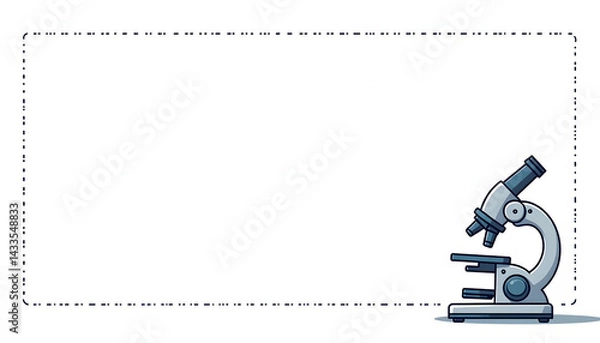 Obraz Microscope illustration on a white background in frame