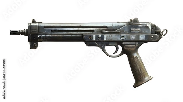 Fototapeta Weathered SciFi Pistol Render.