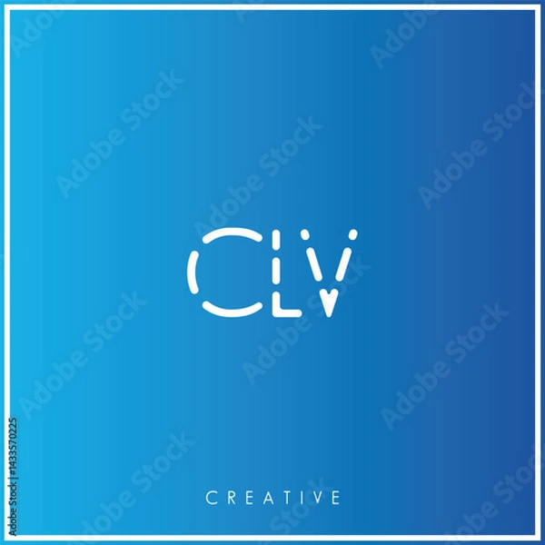Fototapeta CLV Creative Minimal monogram and logo. Elegant leaves. Modern design. Premium Vector latter logo design. Creative Logo. Vector Illustration logo. letters Logo. Brand Identity Logo. Company Logo.