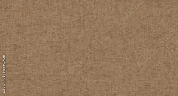 Fototapeta Brown Linen Fabric Texture Background - AI Generated