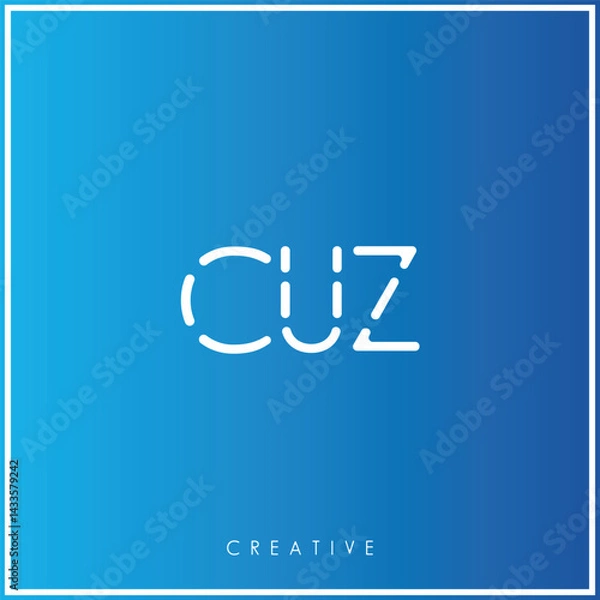 Fototapeta CUZ Creative Minimal monogram and logo. Elegant leaves. Modern design. Premium Vector latter logo design. Creative Logo. Vector Illustration logo. letters Logo. Brand Identity Logo. Company Logo.