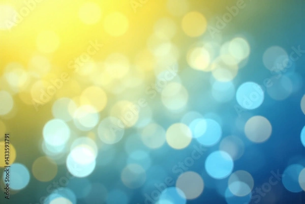 Obraz close up of a christmas tree with lights in the background