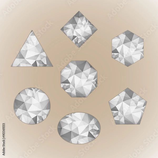 Obraz Set of abstract shapes like diamond