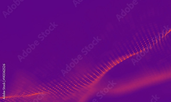 Fototapeta Abstract Purple Geometrical Background . Connection structure. Science background. Futuristic Technology HUD Element . onnecting dots and lines . Big data visualization and Business .