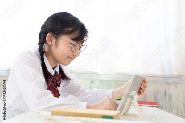 Obraz タブレットを使って学ぶ学生