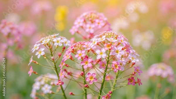 Obraz pink flowers in the garden