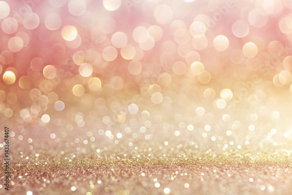 Fototapeta Soft baby pink to cream with subtle glitter sparkle textures
