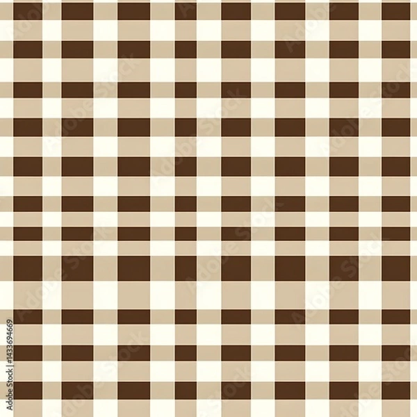 Obraz A brown and beige gingham seamless  pattern background