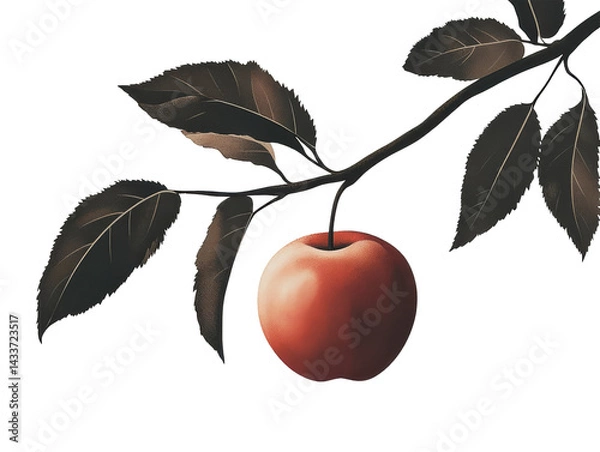 Fototapeta Apple on a Branch, generative AI