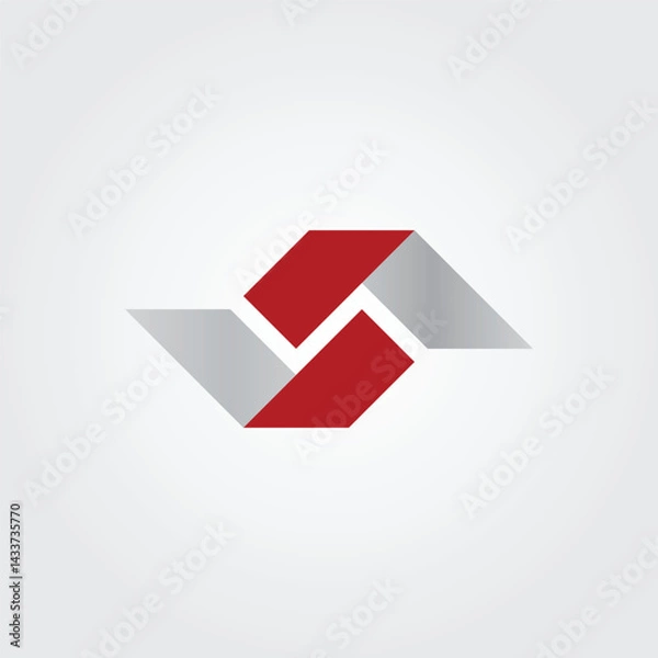 Obraz S wing icon logo 3 design illustration