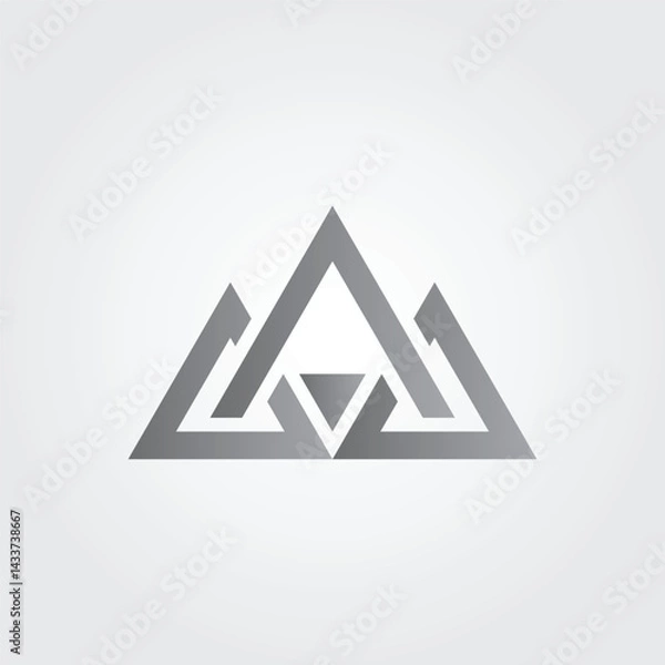 Obraz Triangle mountain icon design illustration