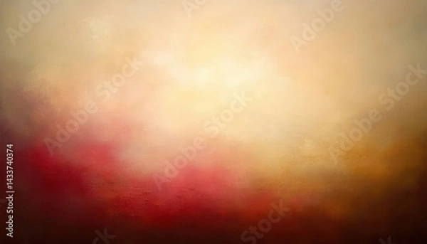 Fototapeta Warm, diffused light radiates through a soft, textured blend of warm autumnal colors