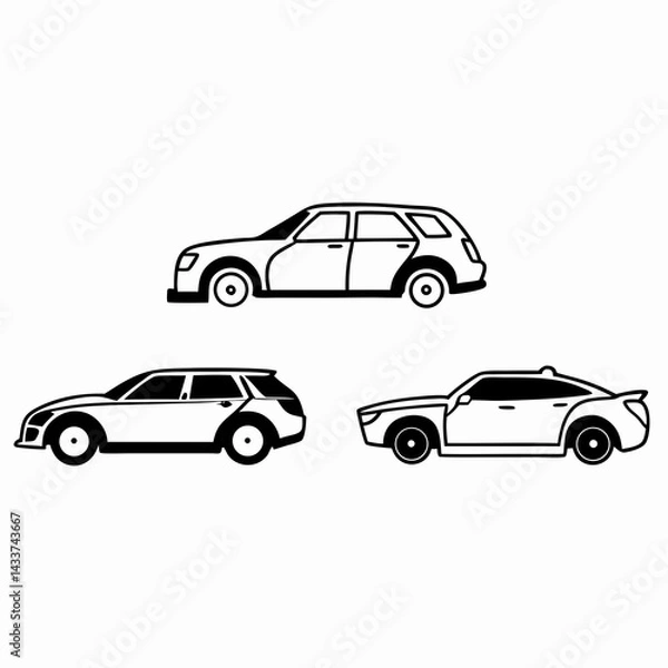 Fototapeta vector illustration of a car