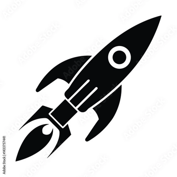 Fototapeta space rocket vector illustration