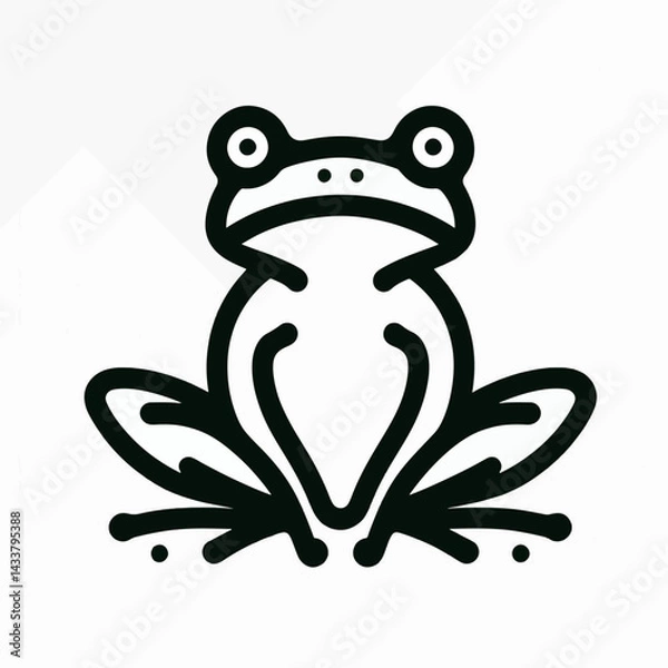 Fototapeta A stylized frog graphic.
