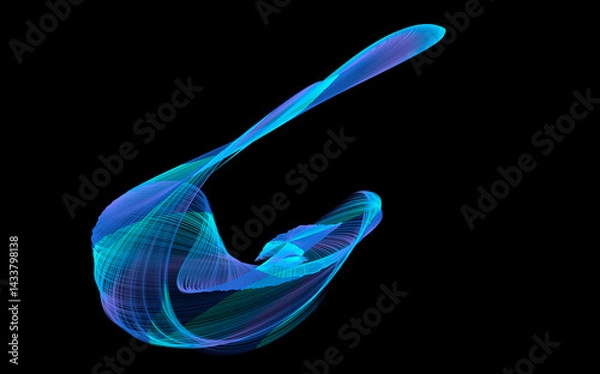 Fototapeta Cosmic abstract background. Colorful smoke, ink water, pattern universe. Abstract color divine blue