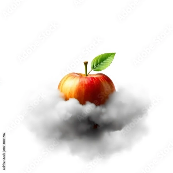 Obraz red apple on a white background
