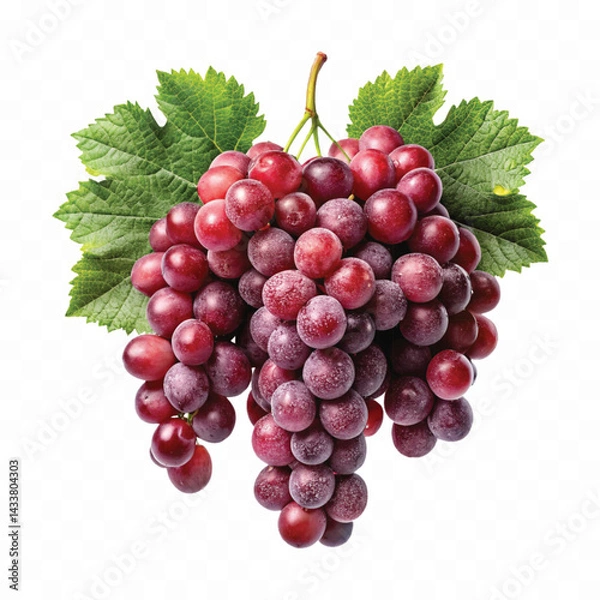 Fototapeta abstract 3d fresh  bunch grapes in different style isolated on white background