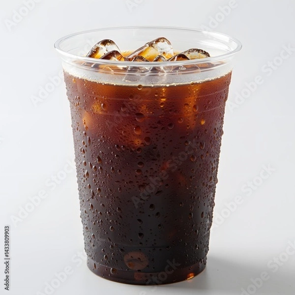 Fototapeta glass of cola with ice