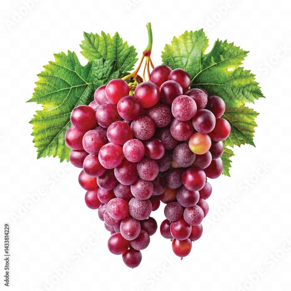Fototapeta abstract 3d fresh  bunch grapes in different style isolated on white background
