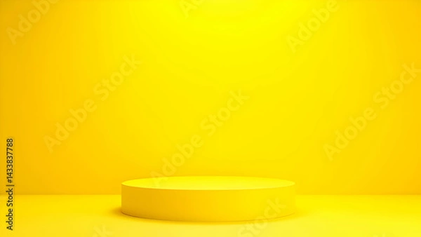 Obraz Simple Yellow Stage With Plenty of Space For Placement