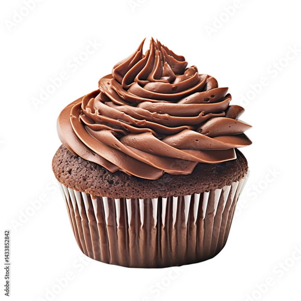 Fototapeta Cupcake with cream on a transparent background