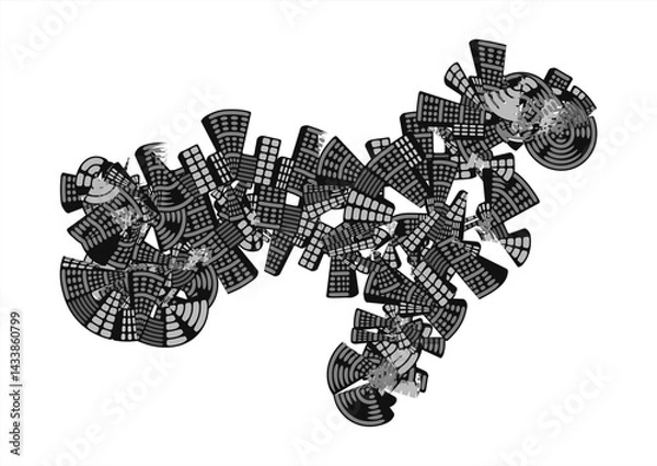 Fototapeta Abstract art background with geometric elements, vector 10 eps.