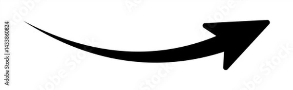 Obraz arrow icon on white background. flat style. arrow icon for your web site design, logo, app, UI. arrow indicated the direction symbol. curved arrow sign. Vector 10 eps.