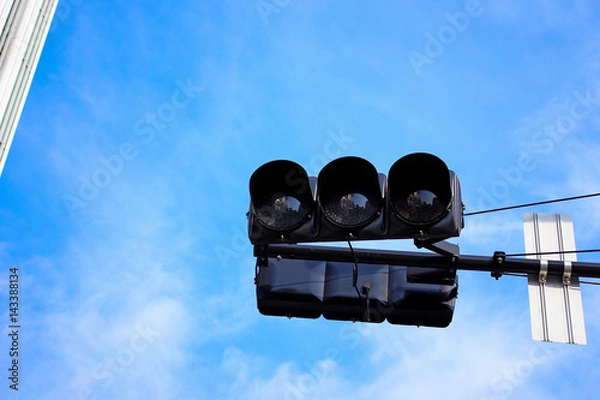 Obraz 滅灯している信号機