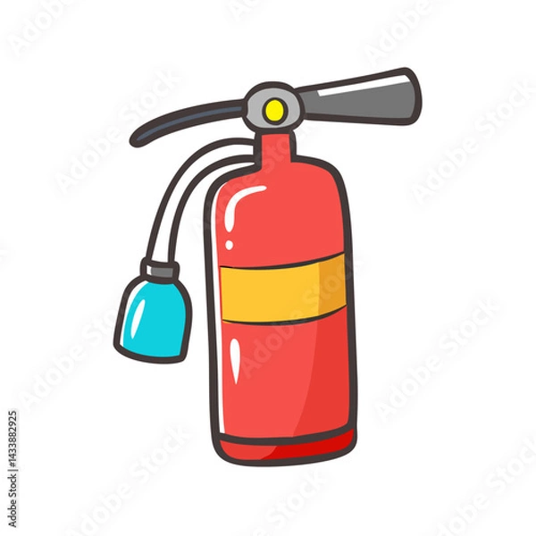 Fototapeta fire extinguisher icon, fire extinguisher vector illustration-simple illustration of fire extinguisher, perfect for fire extinguisher logos and icons