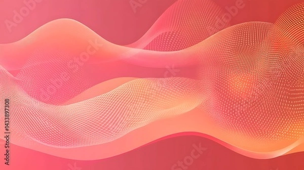 Fototapeta Abstract Coral Waves Background. (3)