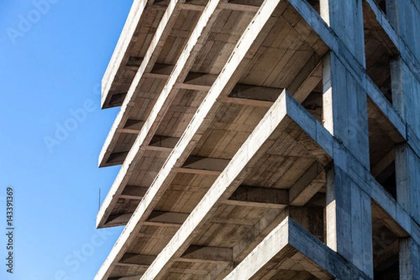Obraz Modern concrete building structure under construction