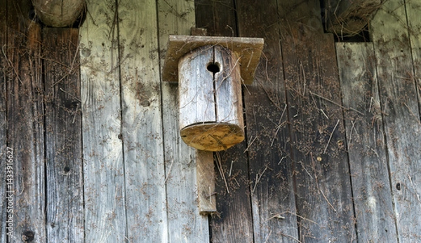 Obraz birdhouse on wooden background