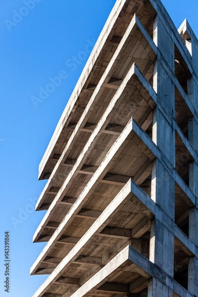 Obraz Modern concrete building structure under construction