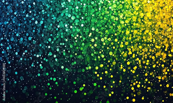 Obraz Vibrant Abstract Background with Gradient Dots in Green and Yellow Shades for Creative Design Projects