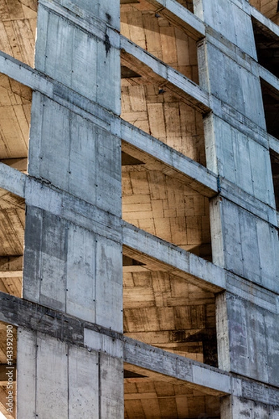 Obraz Modern concrete building structure under construction