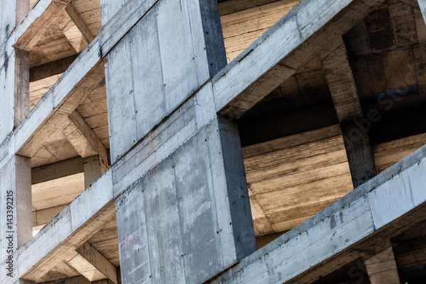 Obraz Modern concrete building structure under construction