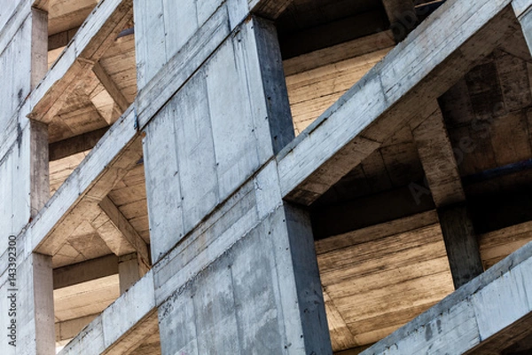 Obraz Modern concrete building structure under construction