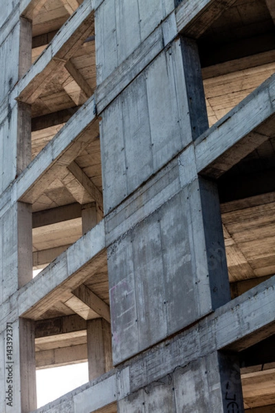 Obraz Modern concrete building structure under construction