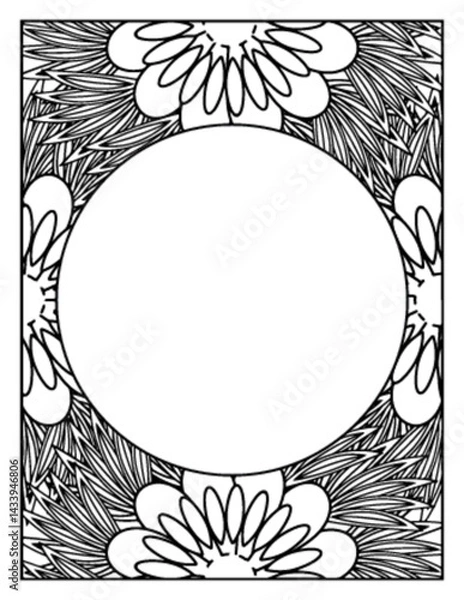 Fototapeta Flowers Circle Adult Coloring Pages