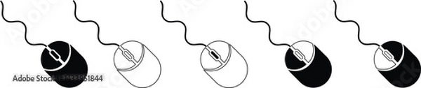 Fototapeta computer mouse symbol icon in vector
