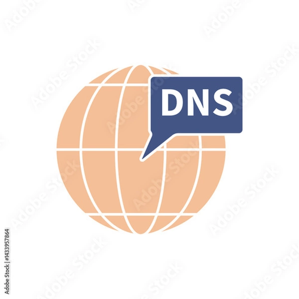 Fototapeta dns icons  symbol vector elements for infographic web