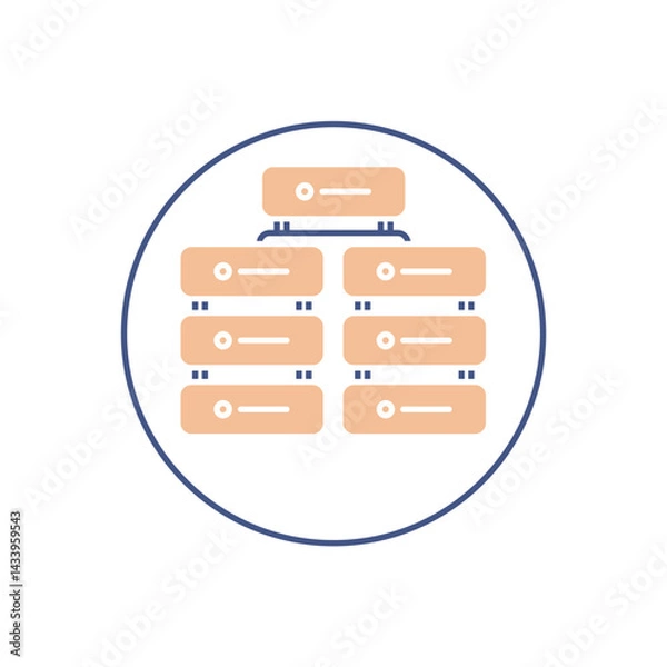 Fototapeta data center icons  symbol vector elements for infographic web