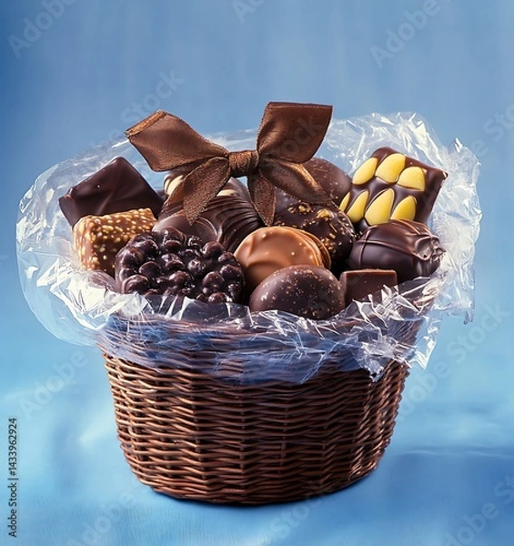 Obraz chocolate balls in a basket