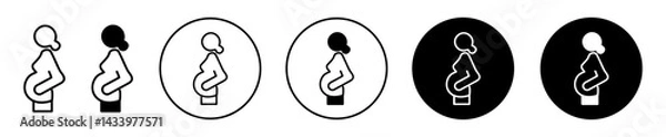 Fototapeta Obstetrician and Gynecologist icons. minimal vector symbol
