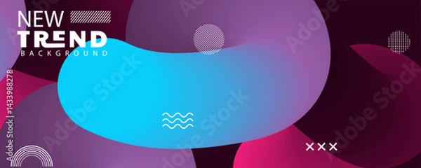 Fototapeta abstract gradient background, Abstract orange and red gradient geometric shape circle background. Modern futuristic background. Can be use for landing page, book covers, brochures, flyers, magazines