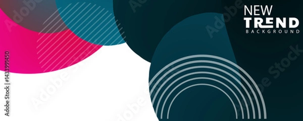 Fototapeta abstract gradient background, Abstract orange and red gradient geometric shape circle background. Modern futuristic background. Can be use for landing page, book covers, brochures, flyers, magazines