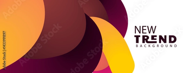 Fototapeta abstract gradient background, Abstract orange and red gradient geometric shape circle background. Modern futuristic background. Can be use for landing page, book covers, brochures, flyers, magazines