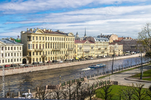 Obraz view of the Fontanka river in Saint Petersburg